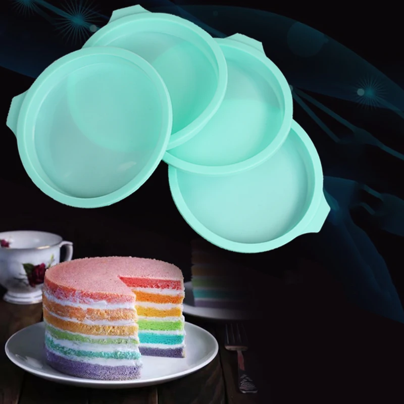 

4/6/8 inch Silicone Layered Cake Mold Kitchen Bakeware DIY Desserts Round Shape Baking Mold Mousse Cake Moulds Baking Pan Tools