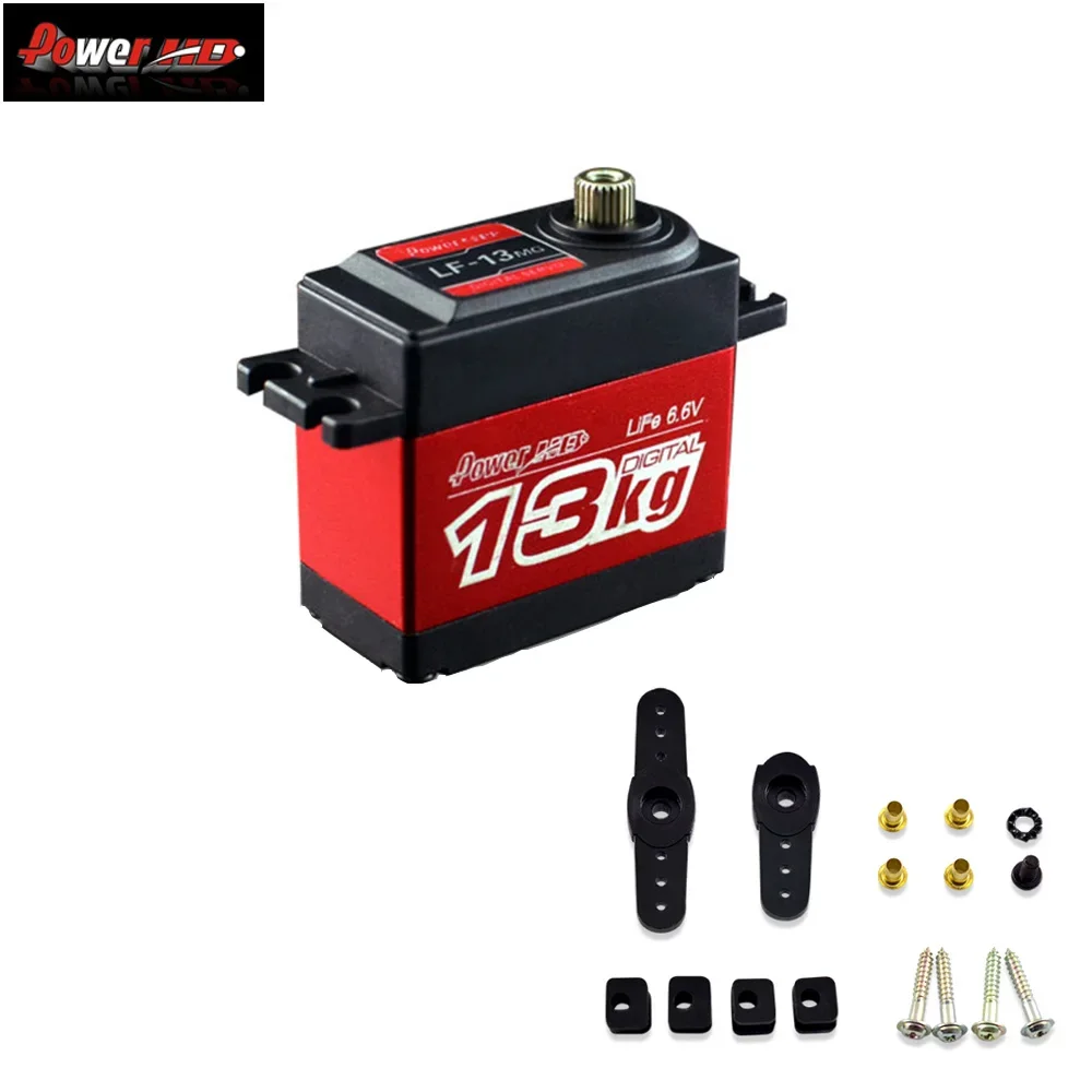 Фото Цифровой сервопривод SkyDElPower HD LW-13MG LF-13MG 13 кг, водонепроницаемый, с металлическим редуктором, высоким крутящим моментом, стандартный, для радиоуправляемых машин, лодок, багги, радиоуправляемых роботов №3