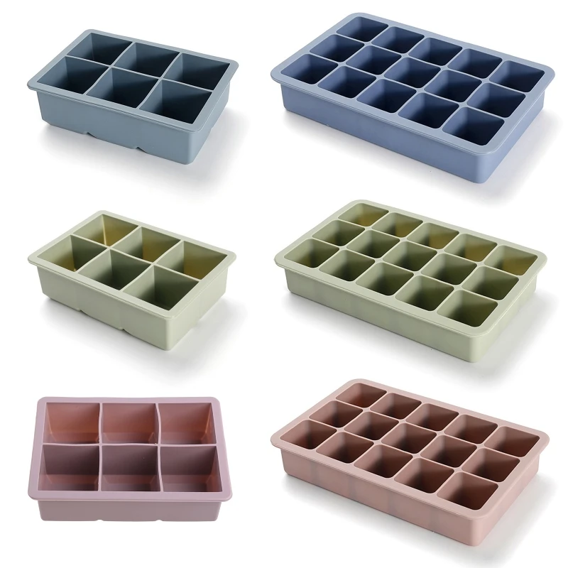 

Ice Cube Trays Premium Silicone Ice Cube Moulds with Lid Flexible