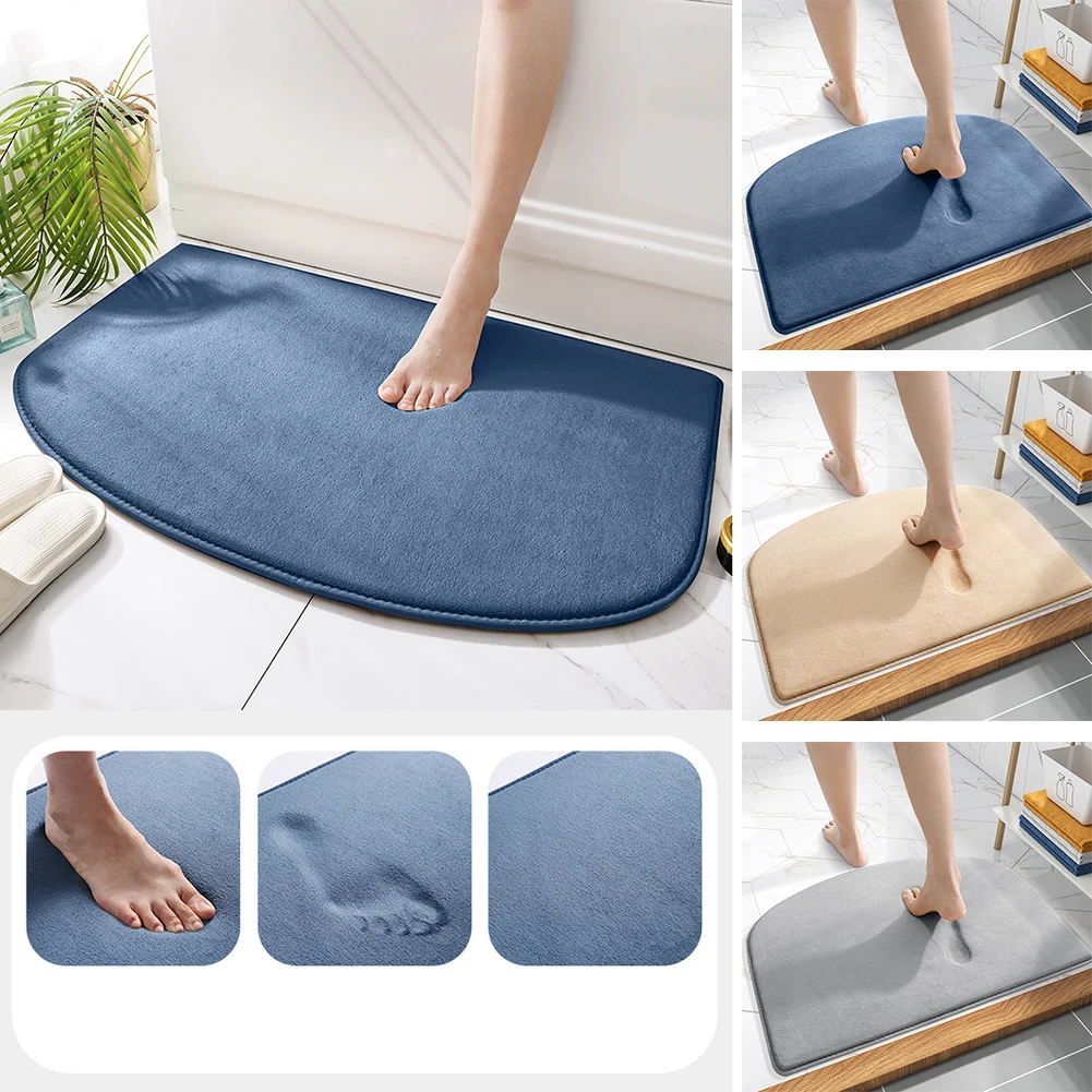 

Bath Mat Shower Mat Memory Foam Super Absorbent Coral Fleece Bathroom Carpet Toilet Floor Mat Non-slip Home Decor 2022 New