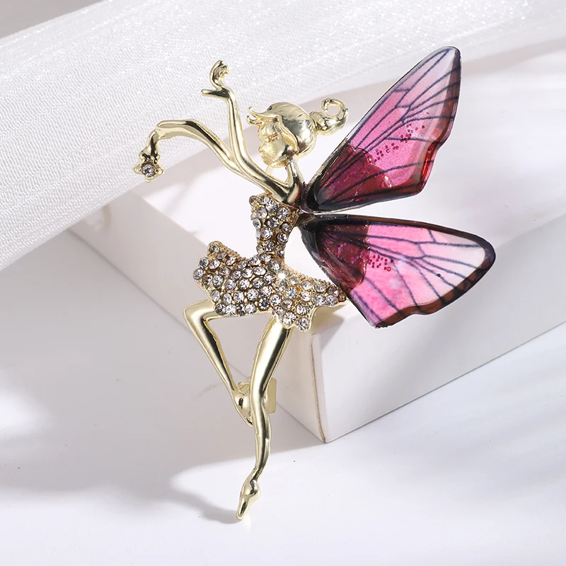 Dmari Женская брошь Королевские синие булавки Милые сказочные насекомые с