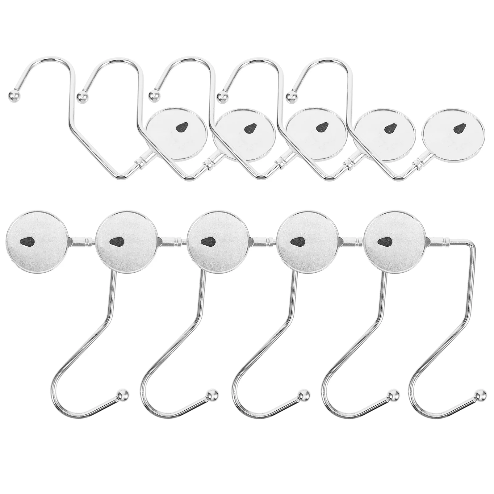 

10 Pcs Anti-skid Hook Backpack Office Desk Bag Hanger Hooks Kitchen Utensils Purse Table Handbag Aluminum Alloy + Iron