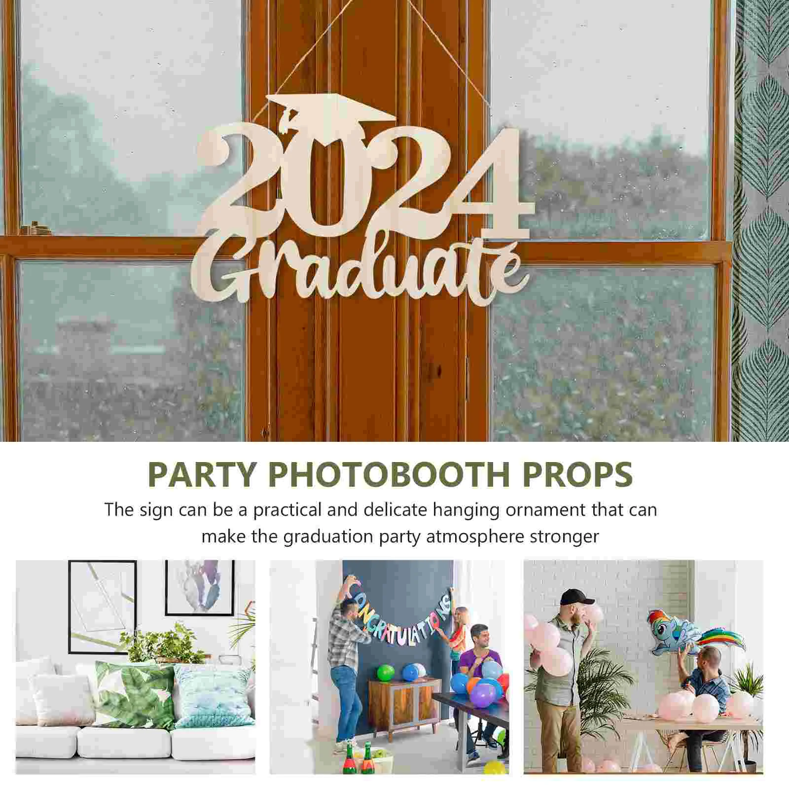 Выпускной вечер 2024 деревянная вывеска украшение для выпускника реквизит