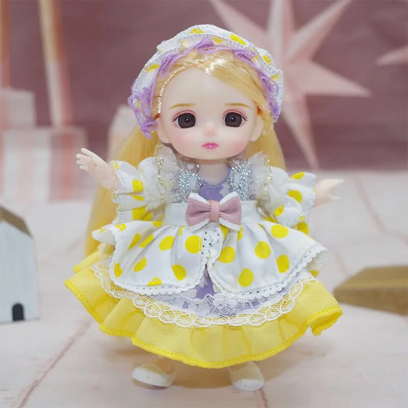 

13 подвижных шарнирных кукол 16 см 1/12 Bjd Кукла наряд с одеждой обувь Лолита Принцесса Одежда куклы игрушки для девочек подарок