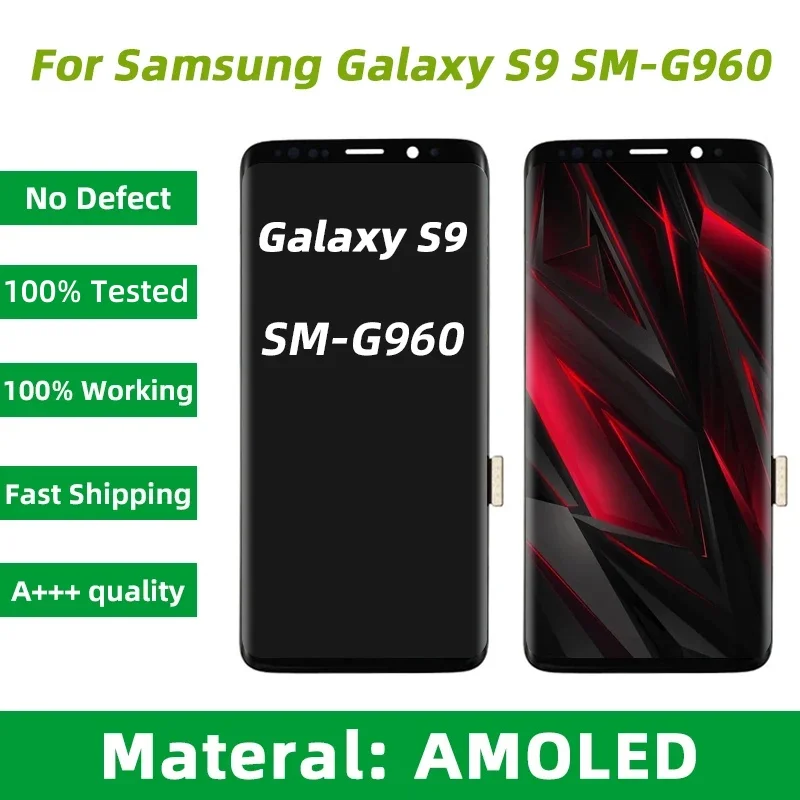 Amoled с ожоговым тенем для Samsung Galaxy S9 LCD G960 G960F дисплей + сенсорный экран рамкой
