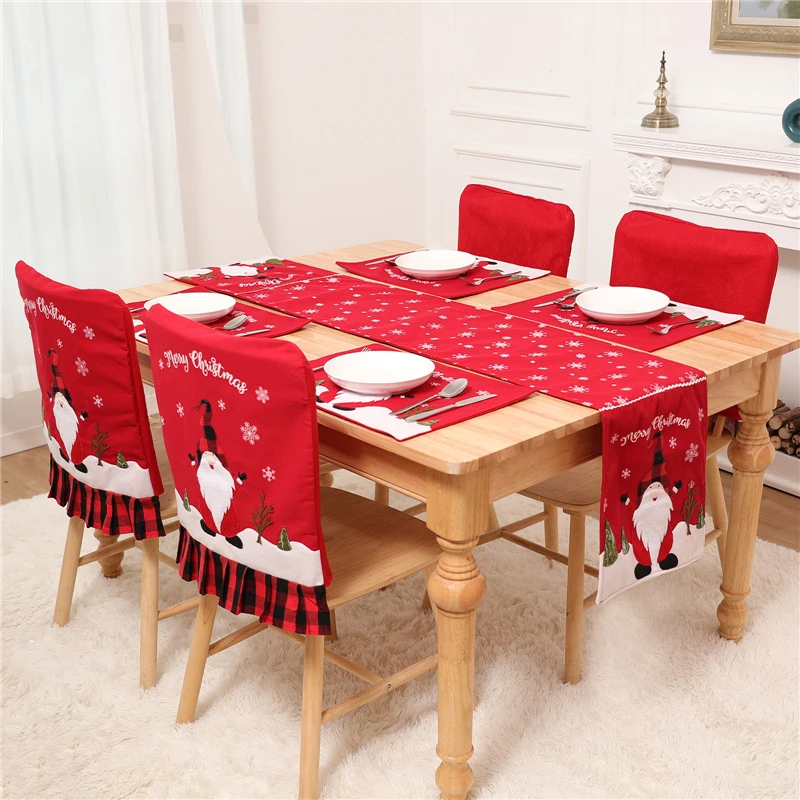 

1 шт. Рождественская скатерть для стола красная скатерть в виде гнома для свадьбы вечеринки Рождества дома скатерть для стола украшение Рож...