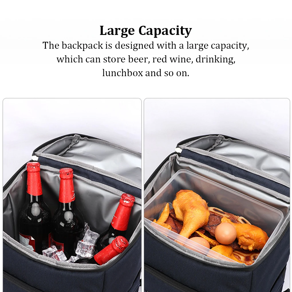 

Пиво, столовая посуда, термопакет с молнией, с несколькими карманами, Женская посуда для пикника, кемпинга на открытом воздухе