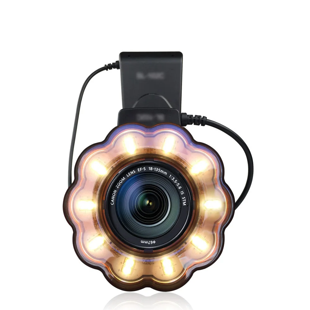 

Flash Speedlite Macro Led Ring Light Flash Speedlite with Adapter ring for Nikon D5100 D3100 Series Canon 5D Mark II 7D 10D