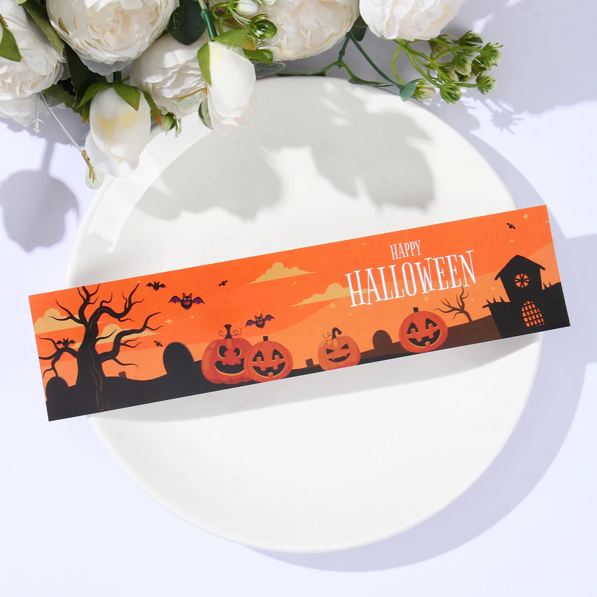 10/24 шт. пластиковые наклейки в виде тыквы