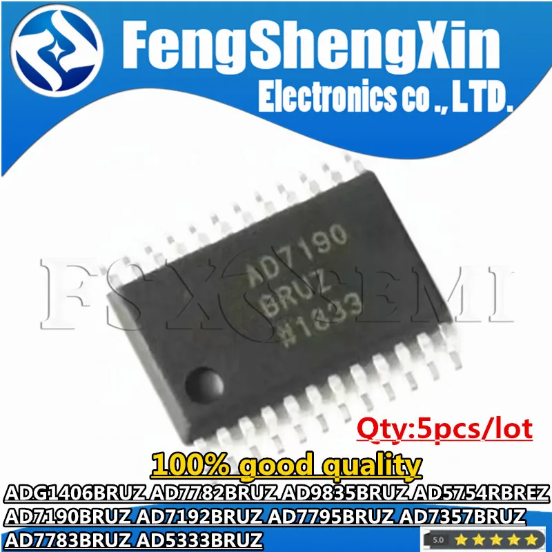 5 шт. ADG1406BRUZ AD7782BRUZ AD9835BRUZ AD5754RBREZ AD7190BRUZ AD7192BRUZ AD7795BRUZ AD7357BRUZ AD7783BRUZ AD5333BRUZ TSSOP