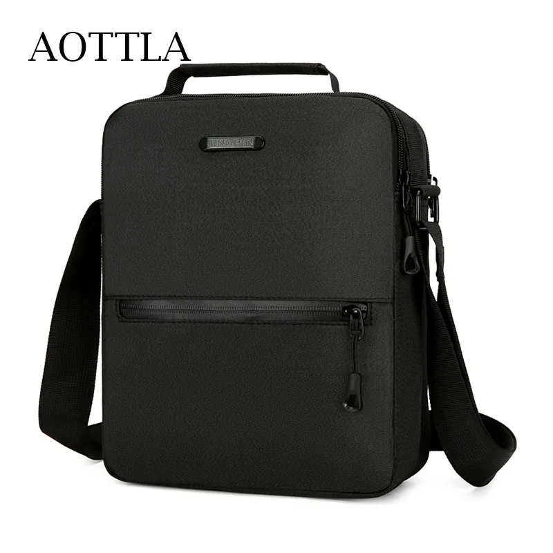 

AOTTLA сумка через плечо из ткани Оксфорд, Высококачественная сумка на плечо для мужчин, многофункциональная сумка, Классическая однотонная н...