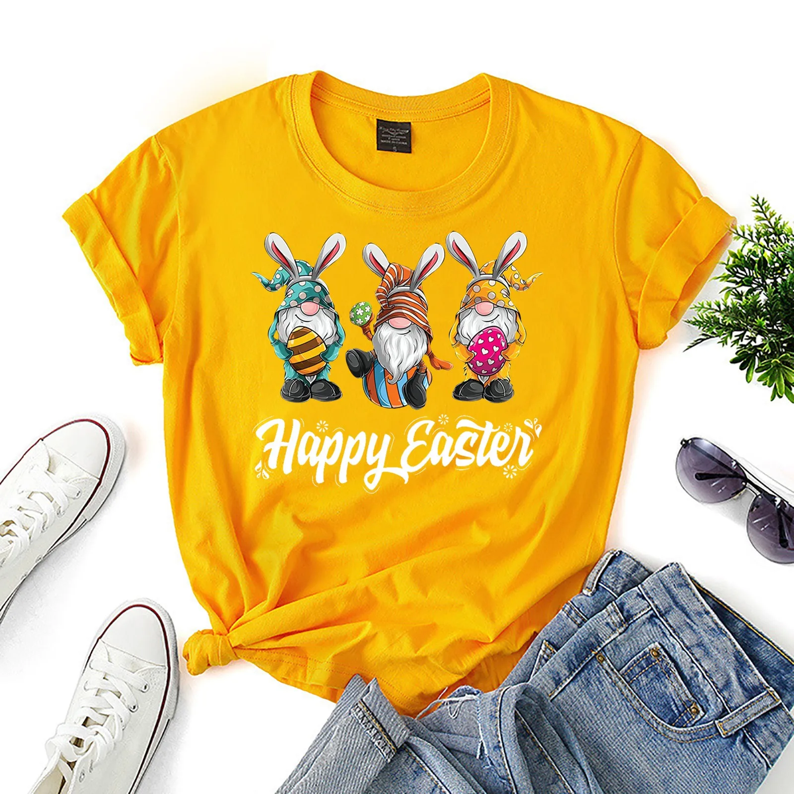

Women TopsEaster Short Sleeve CasualFashion Shirt
