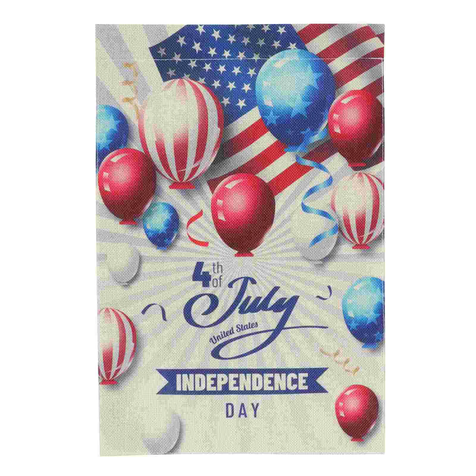 

2pcs 4th of July Garden Flag Outdoor Decorative Flag Independence Day Ornament