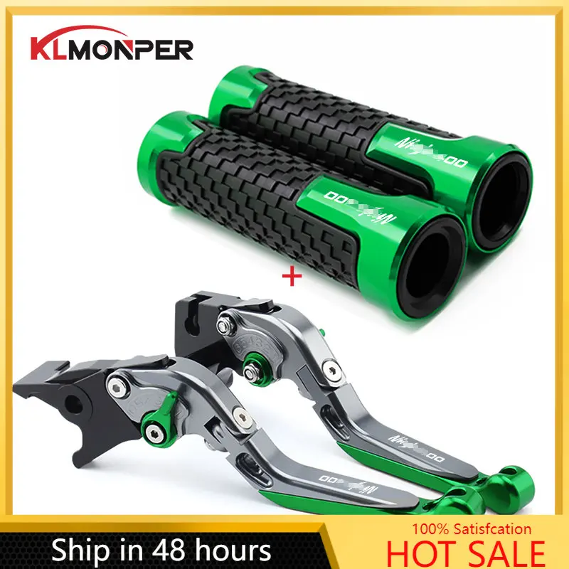 

For Kawasaki Ninja 400 Motorcycle Brake Handle Adjustable CNC Aluminum Clutch Brake Lever Handlebar Handle Grips Parts with Logo