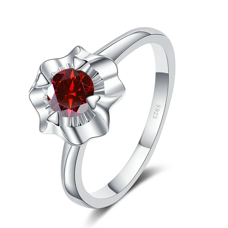 Кольцо Butterflykiss с муассанитом и бриллиантом цветок сливы 0 3 карата/0 5 карата