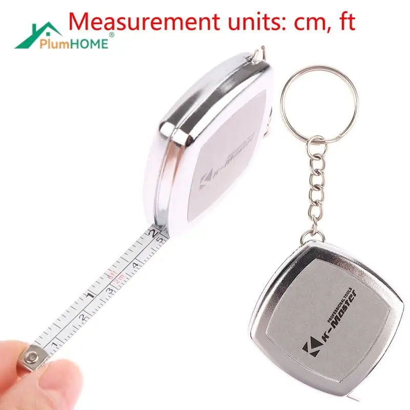

Mini Measuring Tool Stainless Steel Retractable Ruler Tape Measure Keychain Key Ring Gauging Tools Keyring Pull Ruler