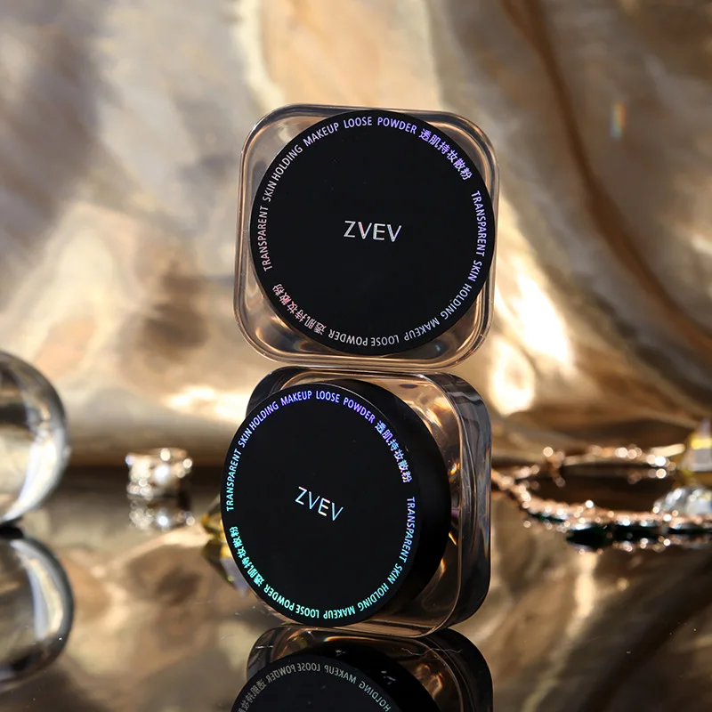 7 г ZVEV рассыпчатая фиксирующая пудра розового цвета с блестящей пудрой для