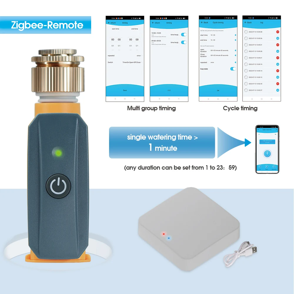 Умный таймер для садовой воды ZigBee быстросъемный латунный пульт дистанционного