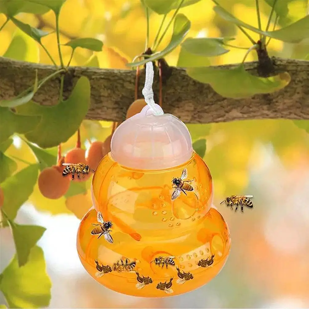 

Defend Wasp Traps Jacket Trap Plastic Outdoor Hanging Bee Non-Toxic Catcher Reusable Flying Outside Honey Insect Traps Horn V6F9