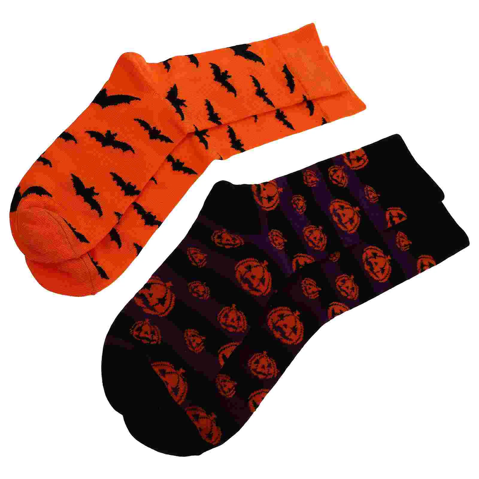 

2 Pairs Calf Halloween Socks Miss Women's & Hosiery Party Cosplay Blended Mid-tube Christmas