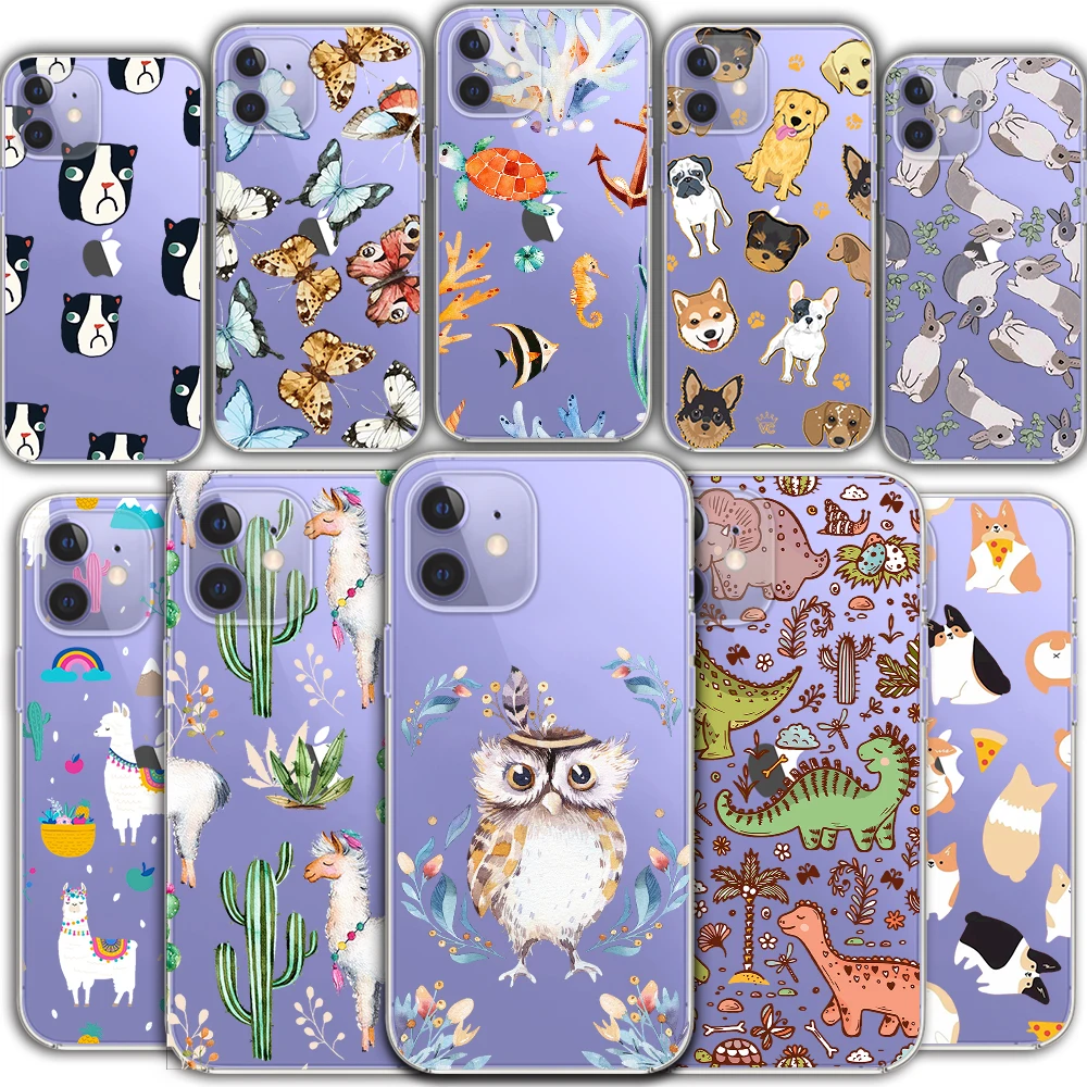 

fashion brand cute cartoon Transparent TPU phone case for pixel 6 iPhone 13 12 Mini 11 Pro XS MAX X XR 7 8 Plus SE 2020 5 4