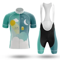 2022 team summer am cycling pm beer cycling short sleeve jersey and bib shorts suit