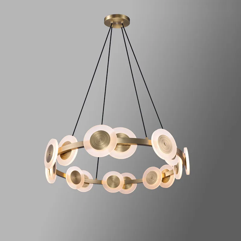 

Nordic Luxury Restaurant Chandelier Modern Home Decor Living Dining Room Model Room Hanging Lamp Designer Bedroom Round Lamps