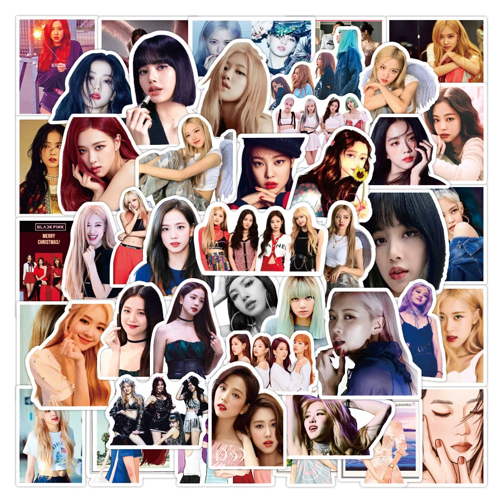 10/30/50 шт. черные розовые наклейки с граффити в стиле Kpop водонепроницаемые сделай