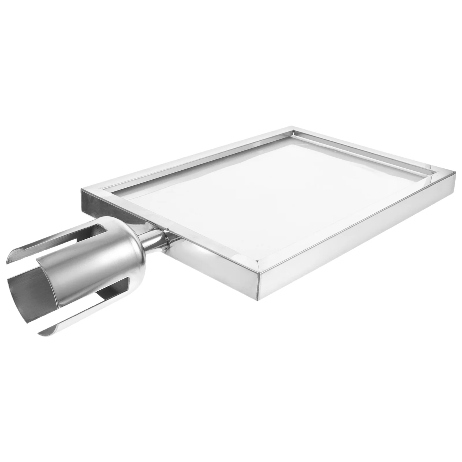 

Display Rack Queue Barrier Sign Holder with Cover Metal Label Frame Signs Stainless Steel Office Portrait Top Stand