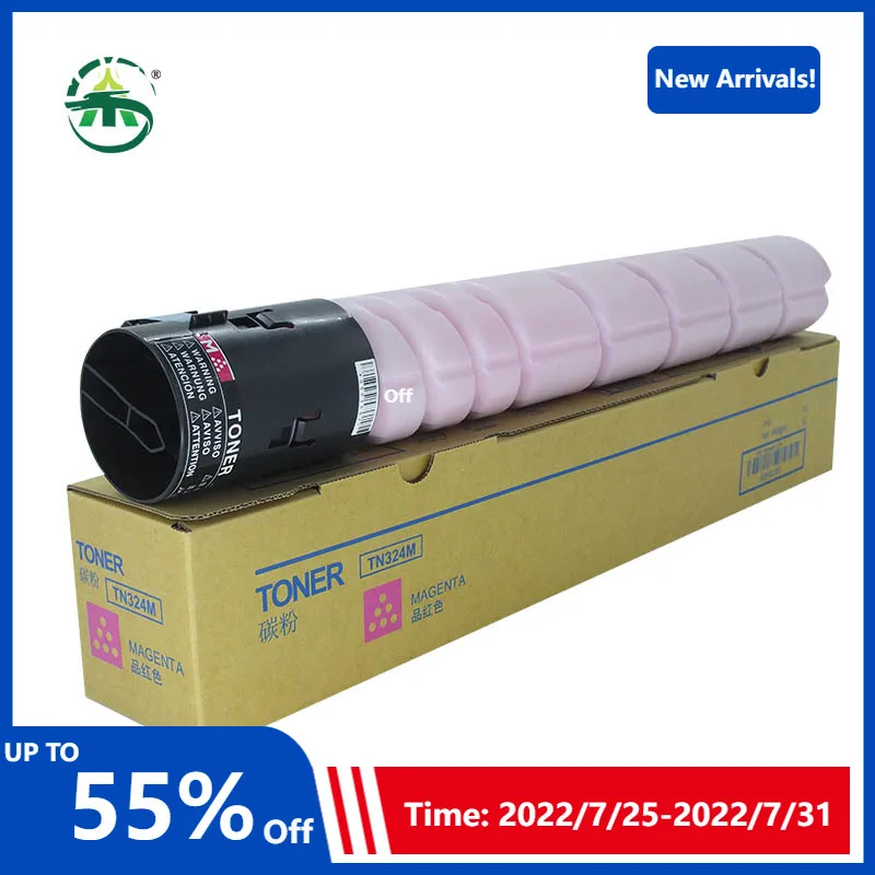 

1PC BK500g CMY400g TN324 TN Toner Cartridge For Konica Minolta Bizhub C225 258 308 368 Toner Powder Copier Supplies Compatible