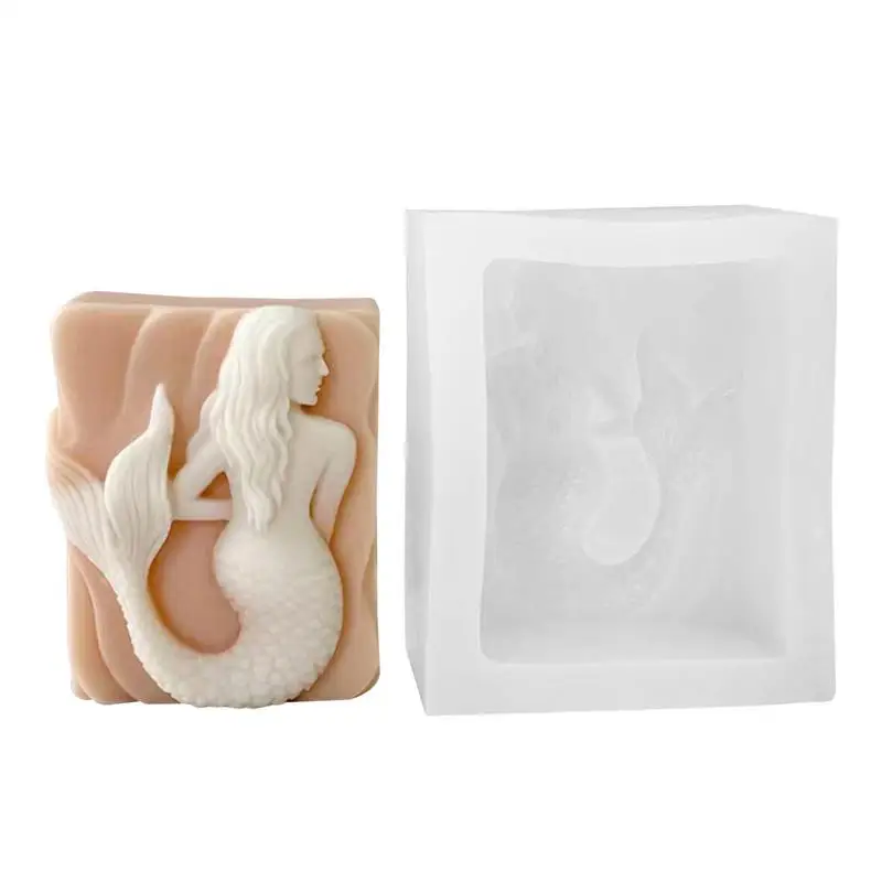 

Форма для мыла ручной работы, силиконовые формы для ароматерапии в форме русалки, силиконовая форма для мыла «сделай сам», для мыла, лосьона, воска