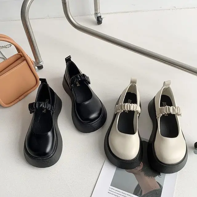 

Platform Shoes Women's New Summer Students Big Toe Platform Shoes Jk Soft Girl Uniform Shoes Mary Janes Shoes Black Shoes Pumps