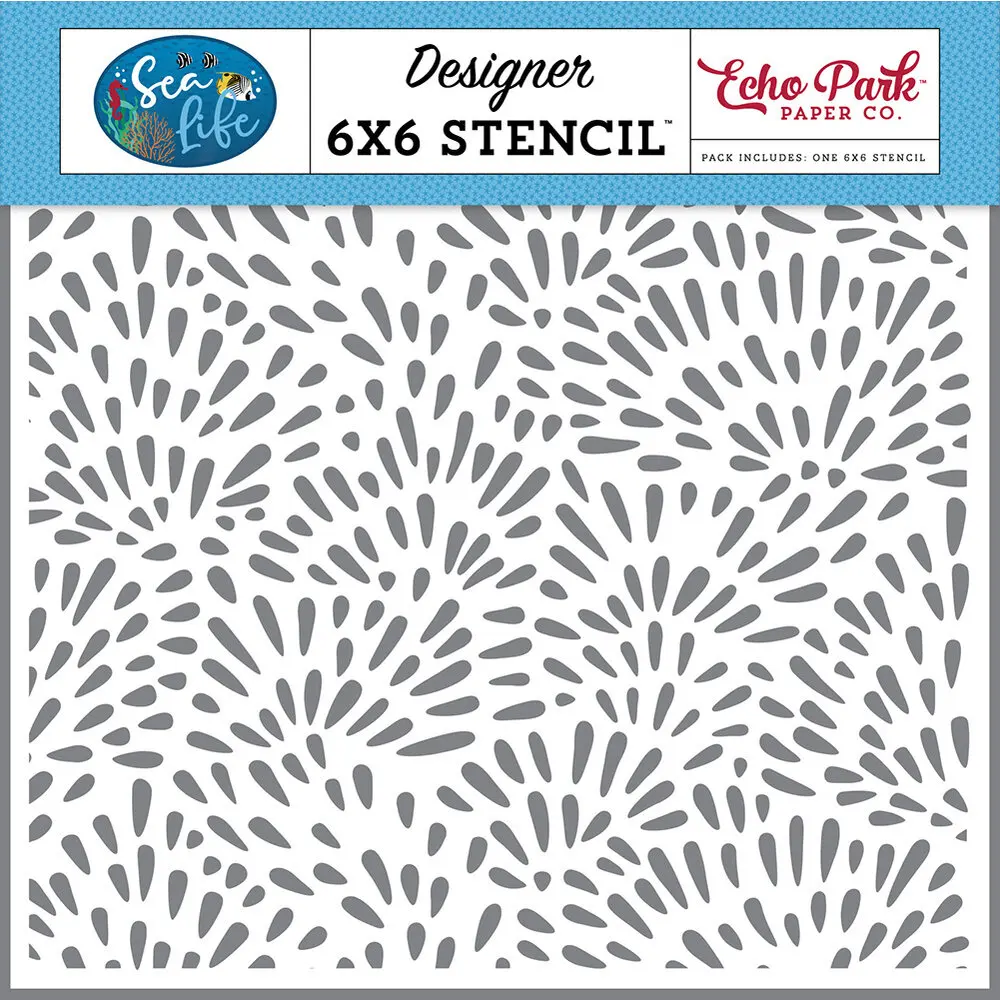 

2022 New Arrival Coral Reef 6" Square Stencils Diy Craft Scrapbooking Greeting Cards Album Diary Decoration Paper Coloring Molds