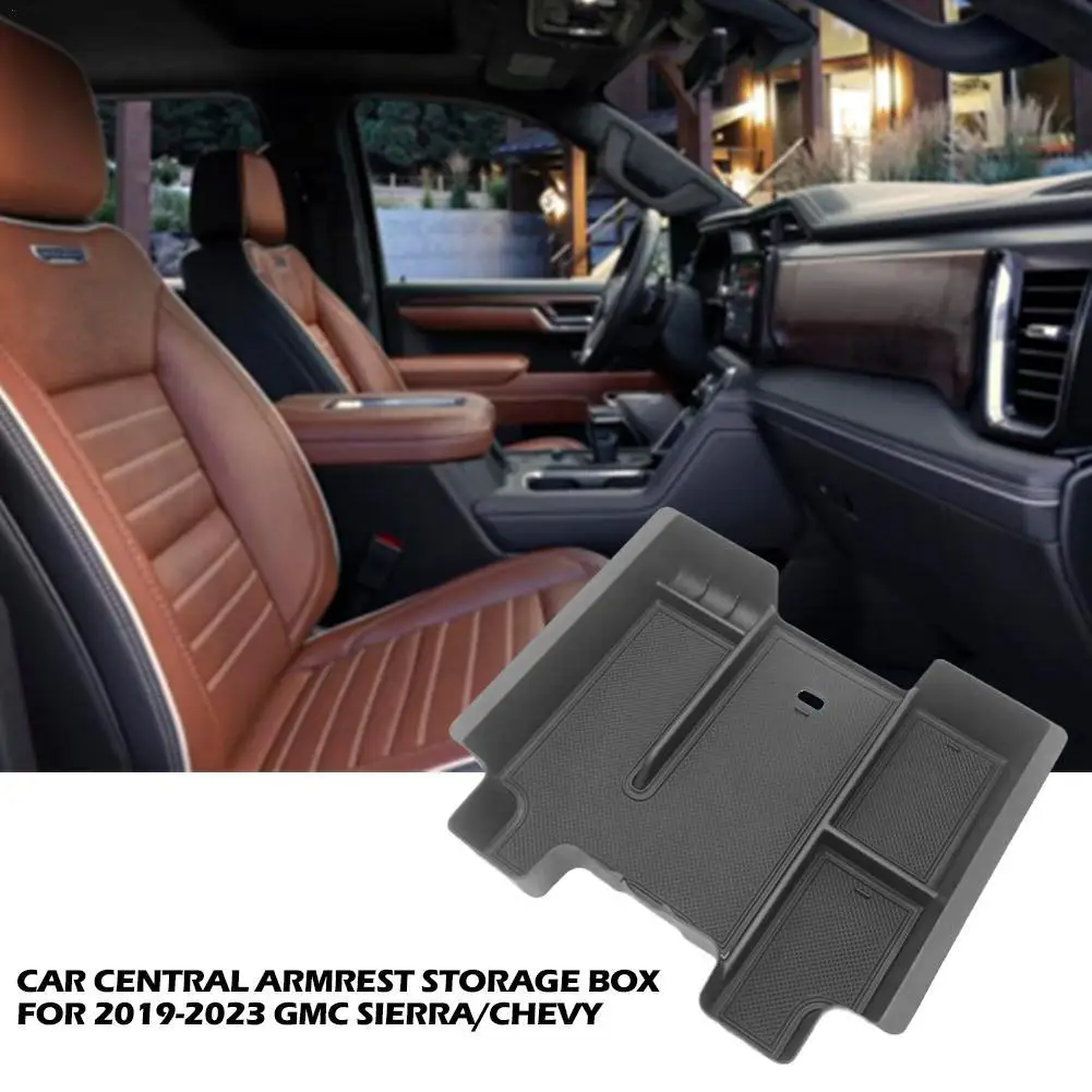 

For GMC Sierra/Chevy Silverado 1500 Car Central Armrest Storage Box Auto Interior Accessories Center Console Organizer Tray