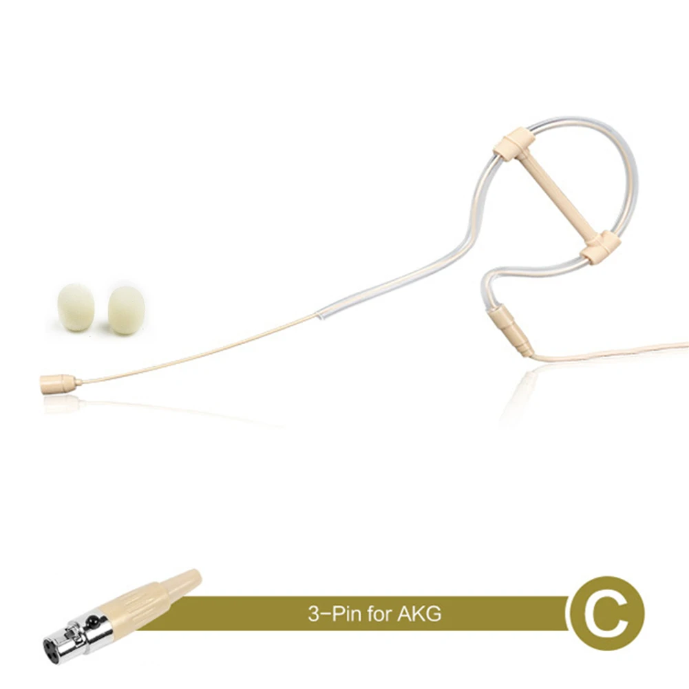 

Professional Single Ear Hook Wired Headset Mic/ Headworn Microphone 3Pin 4Pin 3.5mm Omnidirectional Microphone 3.5mm