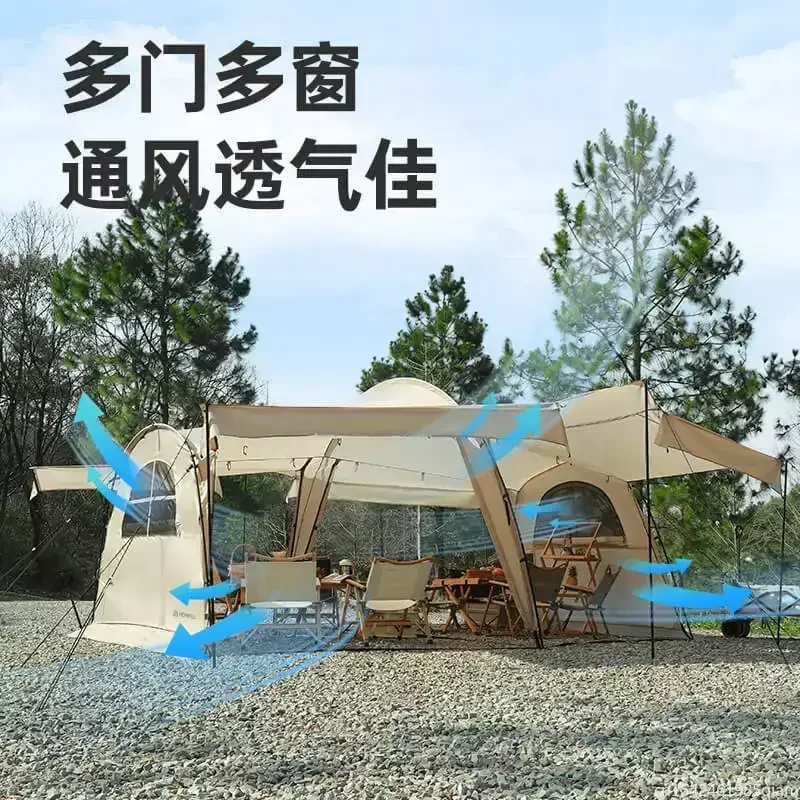 Палатка-туннель Glamping палатка для кемпинга водонепроницаемая одна кровать