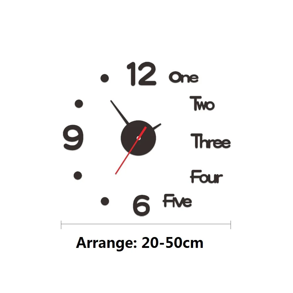 

3D Wall Clock Acrylic Mirror Wall Stickers DIY Wall Clocks Home Decoration Europe Horloge Fashion Meetting Room Wall Clock