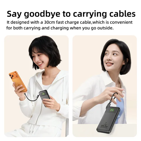 【CCC】MOVESPEED P19 LFP Аккумулятор Power Bank 10000 мАч Встроенный USB C-кабель Powerbank Внешнее зарядное устройство для iPhone Xiaomi Samsung