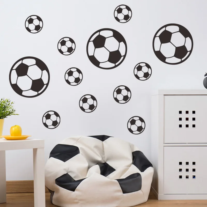 

Personalized Football Soccer Basketball Wall Sticker Sports Boys Bedroom Art Wall Stickers for Kids Rooms Nursery Decor