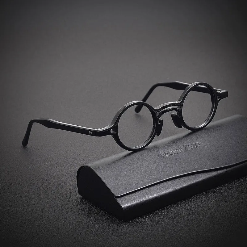 Ультрамаленькая оправа круглые очки для коррекции зрения мужчин и женщин ретро