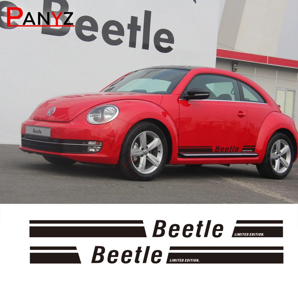 

Наклейки в полоску с боковой юбкой для Volkswagen Beetle 2010-2016, ограниченная серия, графические наклейки