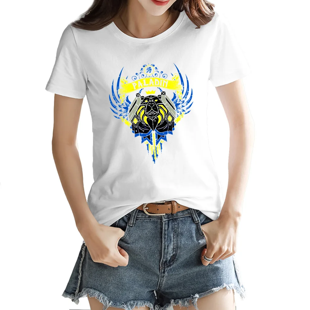 

PALADIN - ELITE EDITION Long Women's T-shirt Cute White Funny Vintage Crewneck Tops Tees European Size
