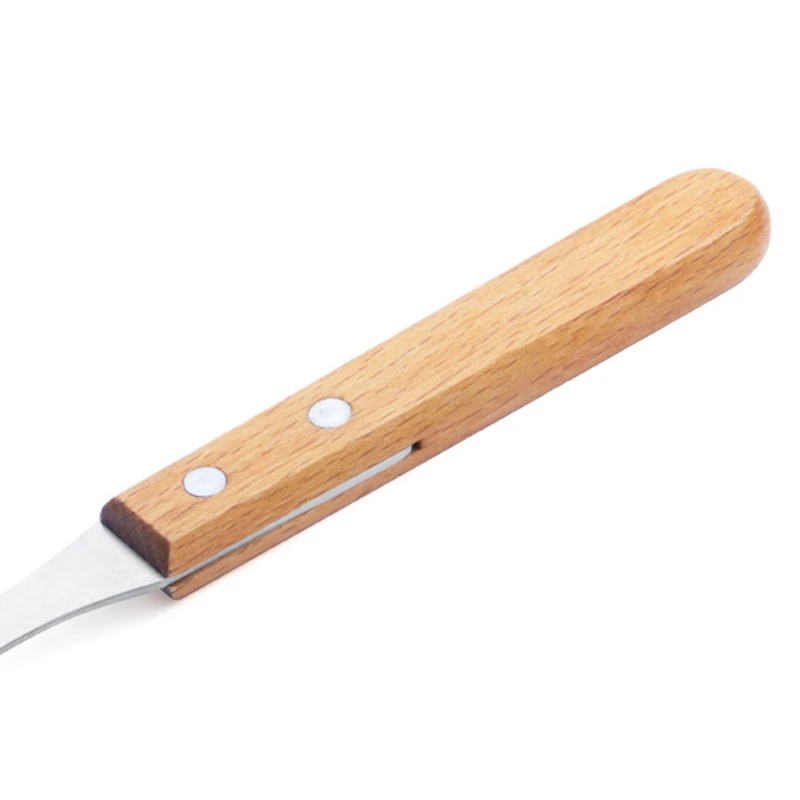 Набор столовых приборов из нержавеющей стали с деревянной ручкой 4 шт. |