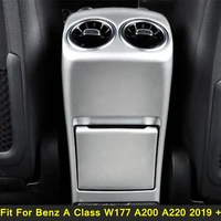 rear behind armrest box anti kick panel air ac outlet vent cover trim abs for mercedes benz a class w177 a200 a220 2019 2022