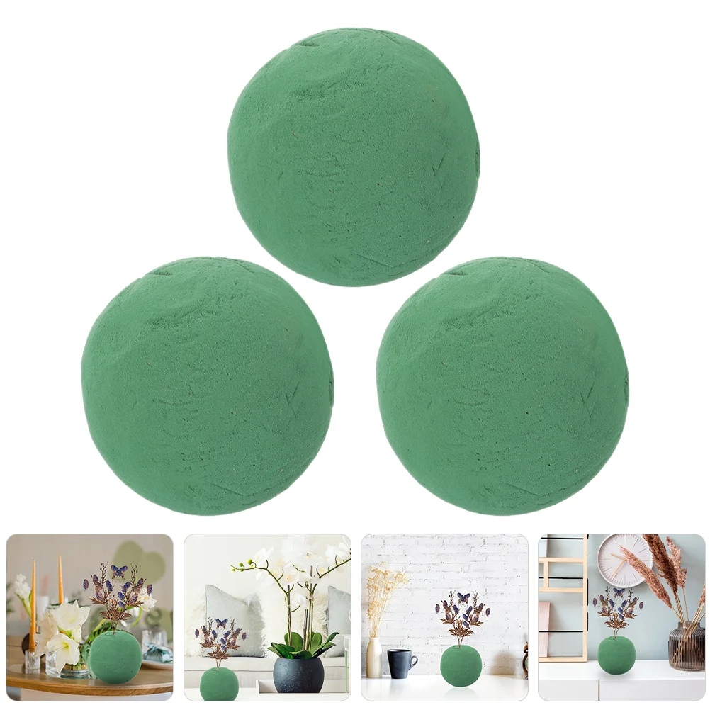 

3 Pcs Foam Ball DIY Crafts Floral Base Absorb Water Flower Arrangements Phenolic Resin Supply Small Balls Dry