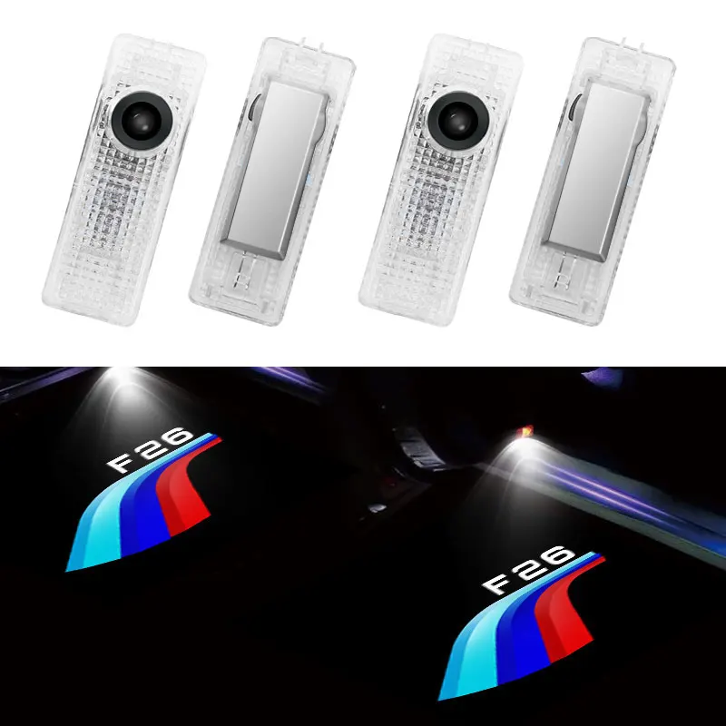 

2 Pieces Led Welcome Light Auto HD Projector Lamp Warning Light For BMW X4 Series Logo F26 Models Car Door Light Laser light