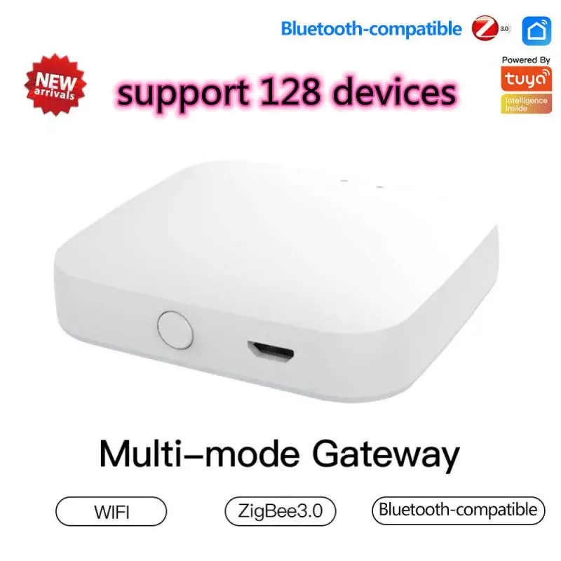 

Tuya Multi-mode Smart Gateway ZigBee 3.0 Bluetooth Mesh Wireless Hub APP Remote Control Via Alexa Google Home For 128 Devices