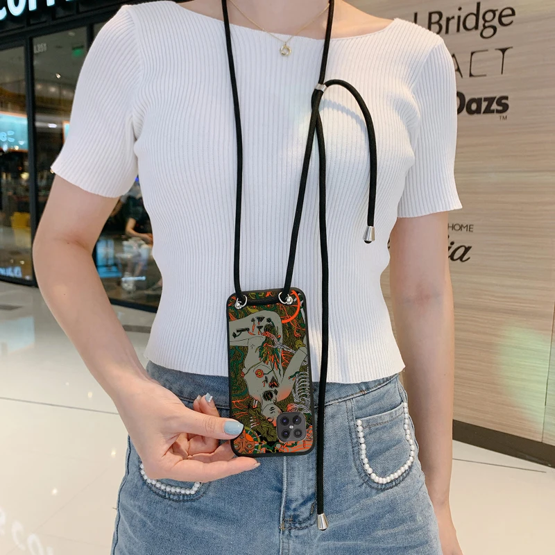 Психоделическое художественное ожерелье ремешок чехол для Samsung Galaxy S9 Plus S6 Edge S7 S8