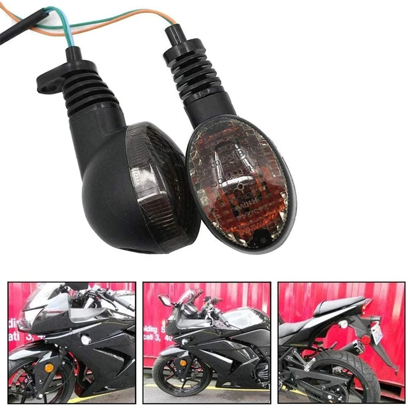 Прозрачные мотоциклетные светодиодные указатели поворота для Kawasaki Ninja 250R EX250J