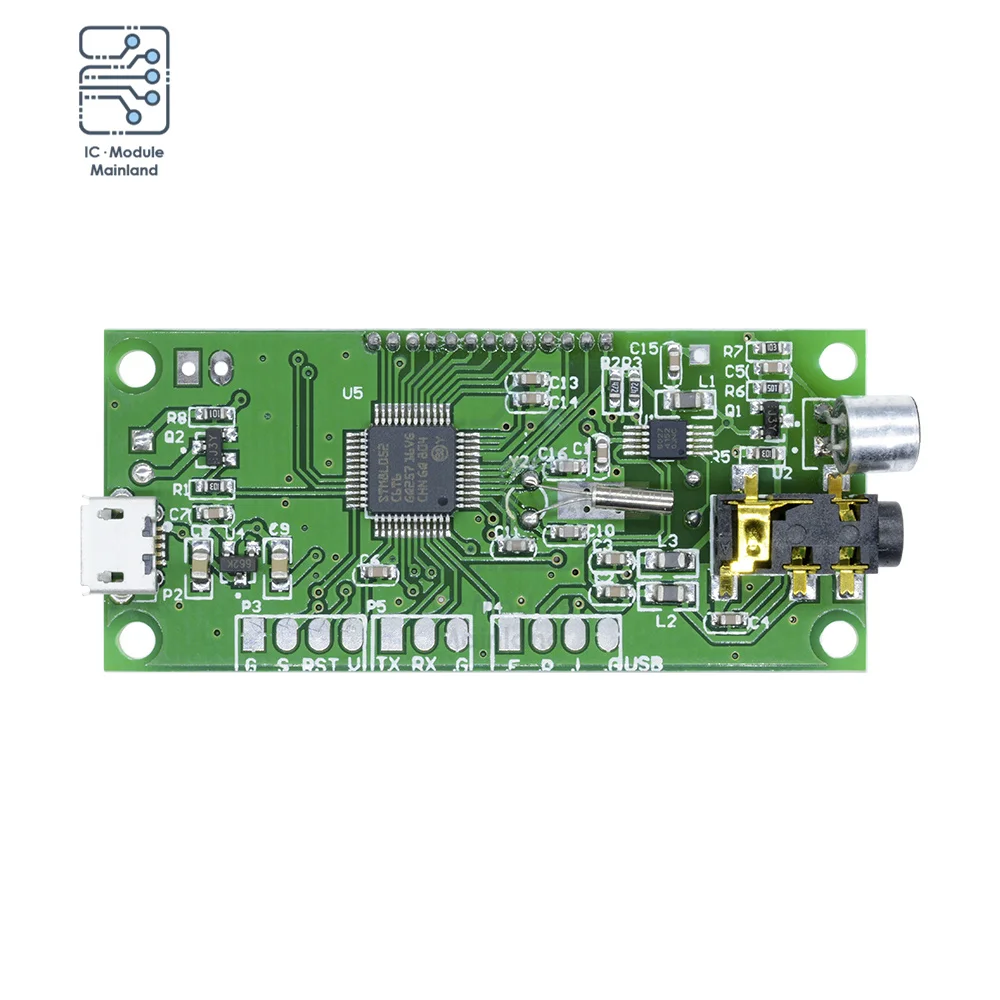 FM радиопередатчик модуль 87-108 МГц DSP PLL ЖК-цифровой дисплей Регулируемая кнопка с микрофоном AUX-разъем.
